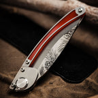 Greenhaus Gardening Folding Pocket Knife with Resin Handle and Steel Blade