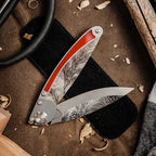Greenhaus Gardening Folding Pocket Knife with Resin Handle and Steel Blade