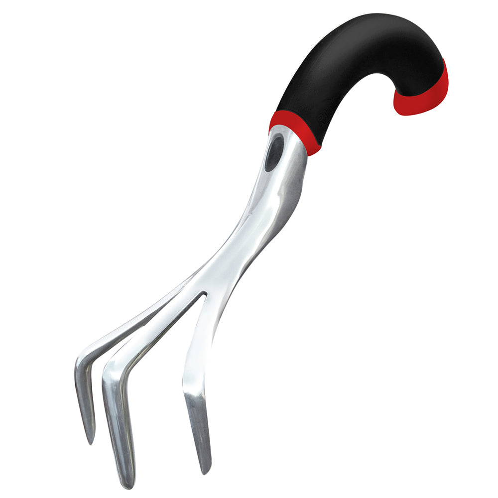 Greenhaus Gardening Hand Rake Cultivator for Weed Seedlings and Roots