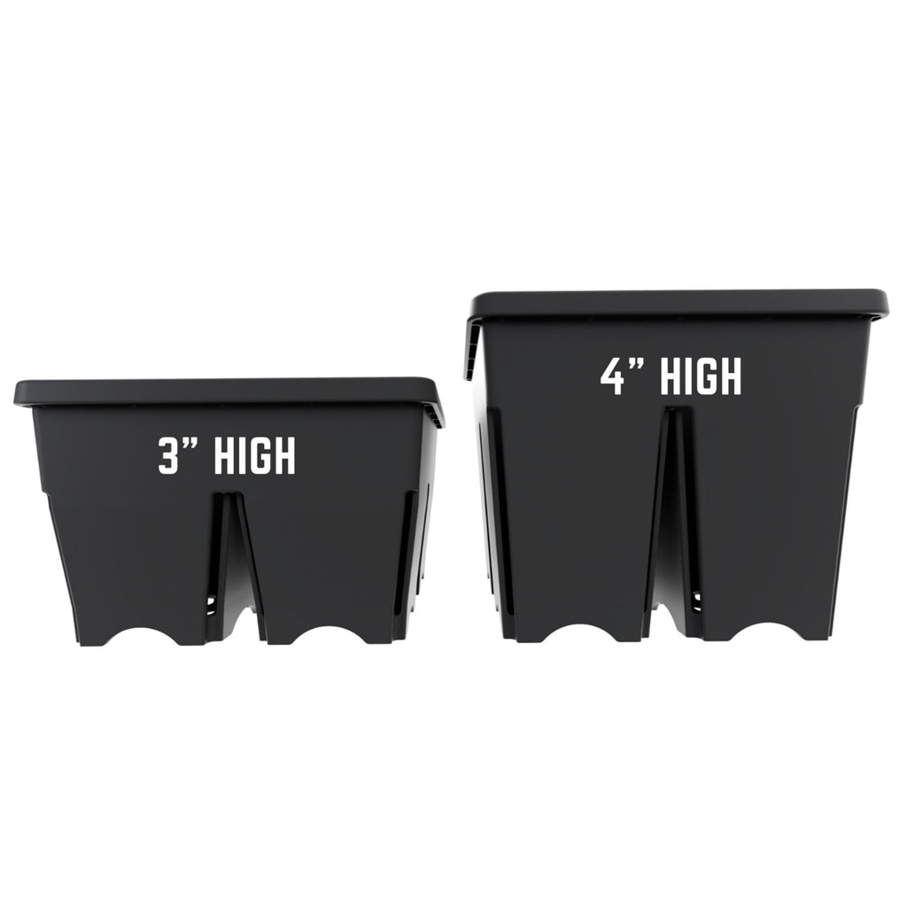 Greenhaus Gardening Seed Starting Trays 4-Cell Deep Tray for Strong Roots