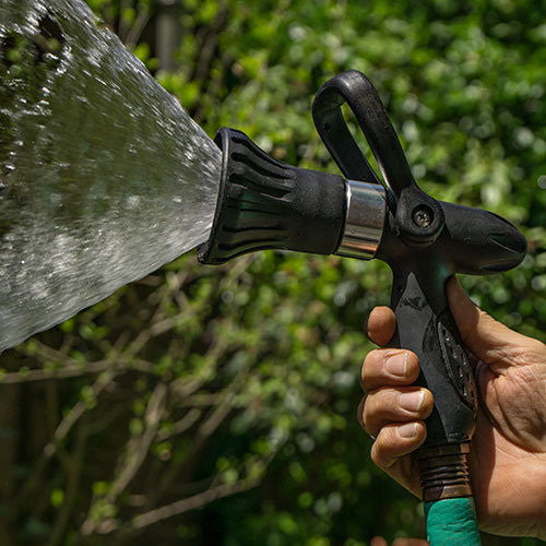 Greenhaus Gardening Garden Hose Nozzle – Adjustable Spray with Quick Flow Control
