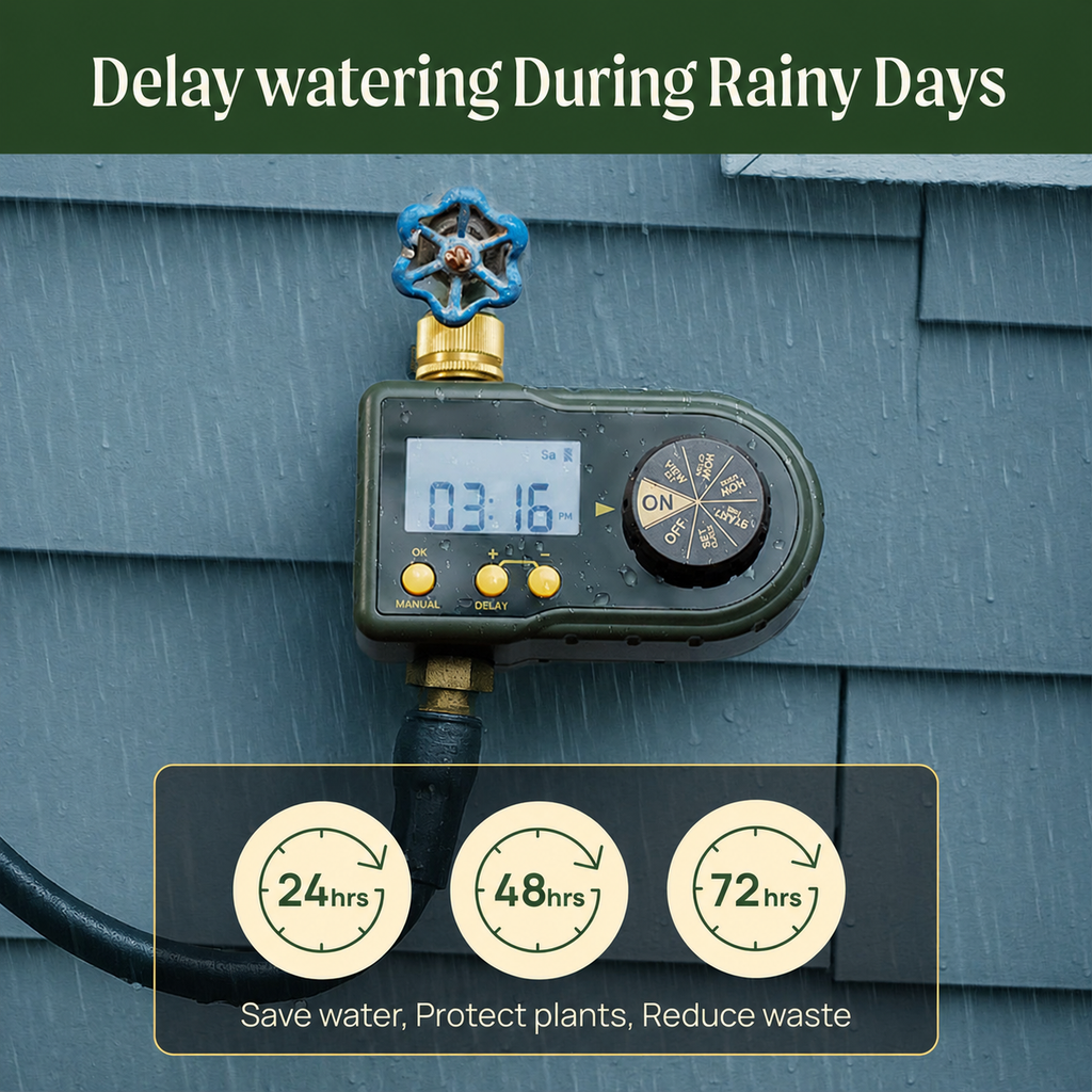 Greenhaus Gardening Automatic Irrigation Timer for Raised Bed Gardening Systems