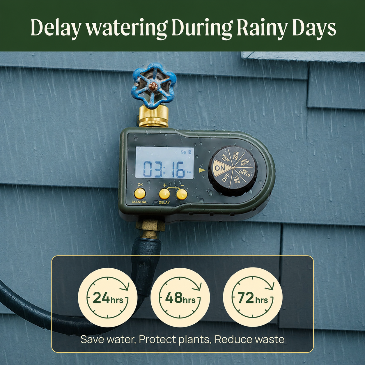 Greenhaus Gardening Automatic Irrigation Timer for Raised Bed Gardening Systems