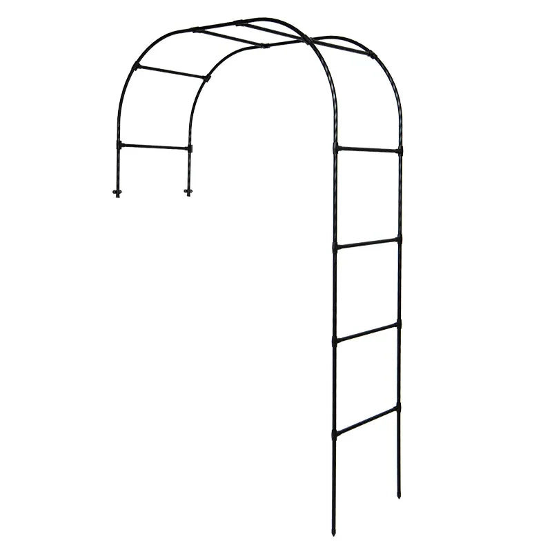 Greenhaus Gardening 3/4 Garden Arch Trellis, Steel Climbing Plant Support Frame