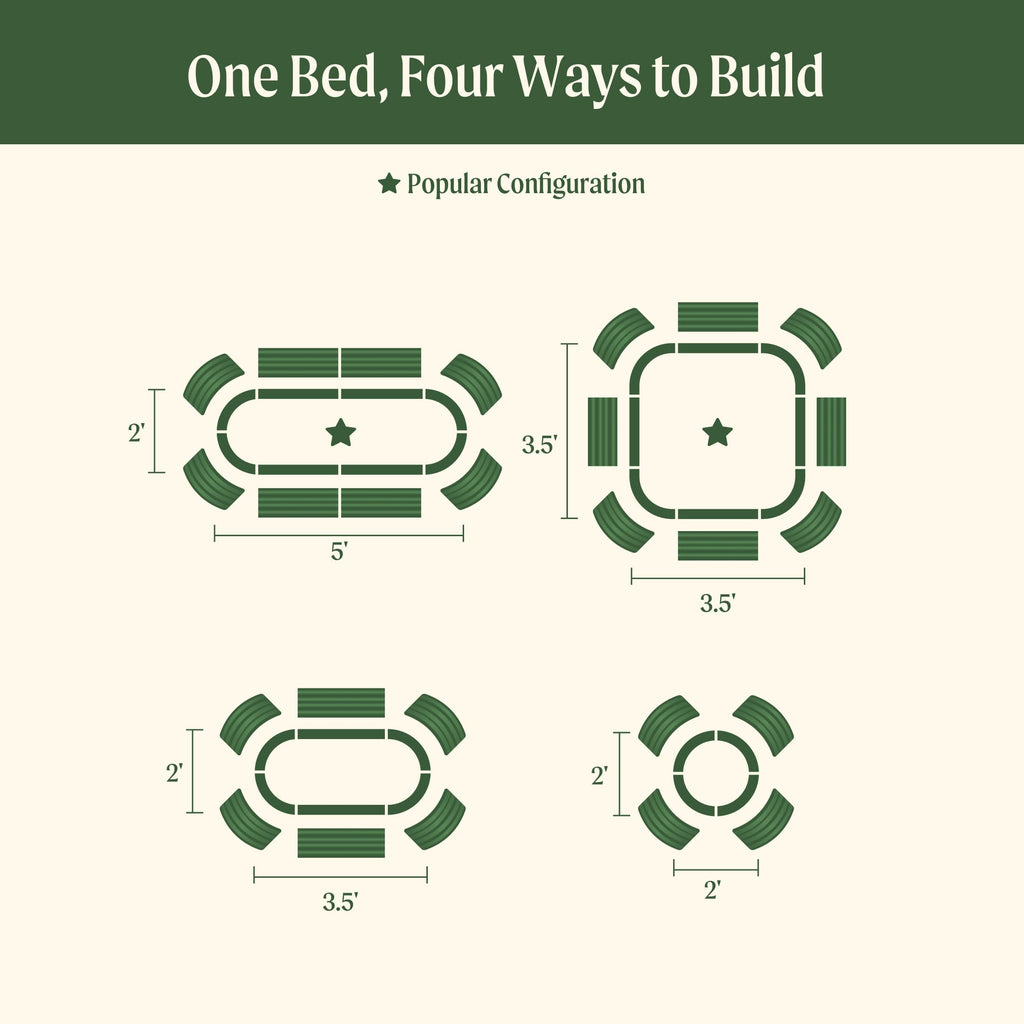 Greenhaus Gardening Heavy-Duty Modular Garden Bed for Urban Gardening