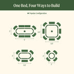 Greenhaus Gardening Heavy-Duty Modular Garden Bed for Urban Gardening