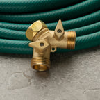Greenhaus Gardening Faucet Manifold – Dual Outlet Brass Adapter for Water Distribution