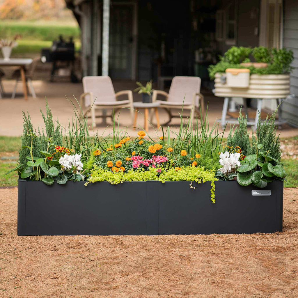 Greenhaus Gardening 17" Tall Modern 27" x 53" Metal Raised Garden Bed