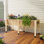 Greenhaus Gardening 46 × 24 × 31 in Elevated Wooden Raised Garden Bed