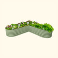 Greenhaus Gardening Large L-Shaped Raised Garden Bed for Corner Gardens