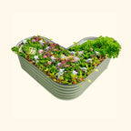 Greenhaus Gardening L-Shaped Raised Garden Bed for Home Vegetable Gardens