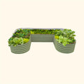Greenhaus Gardening 17-Inch Raised Garden Bed with U-Shaped Layout