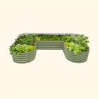 Greenhaus Gardening 17-Inch Raised Garden Bed with U-Shaped Layout
