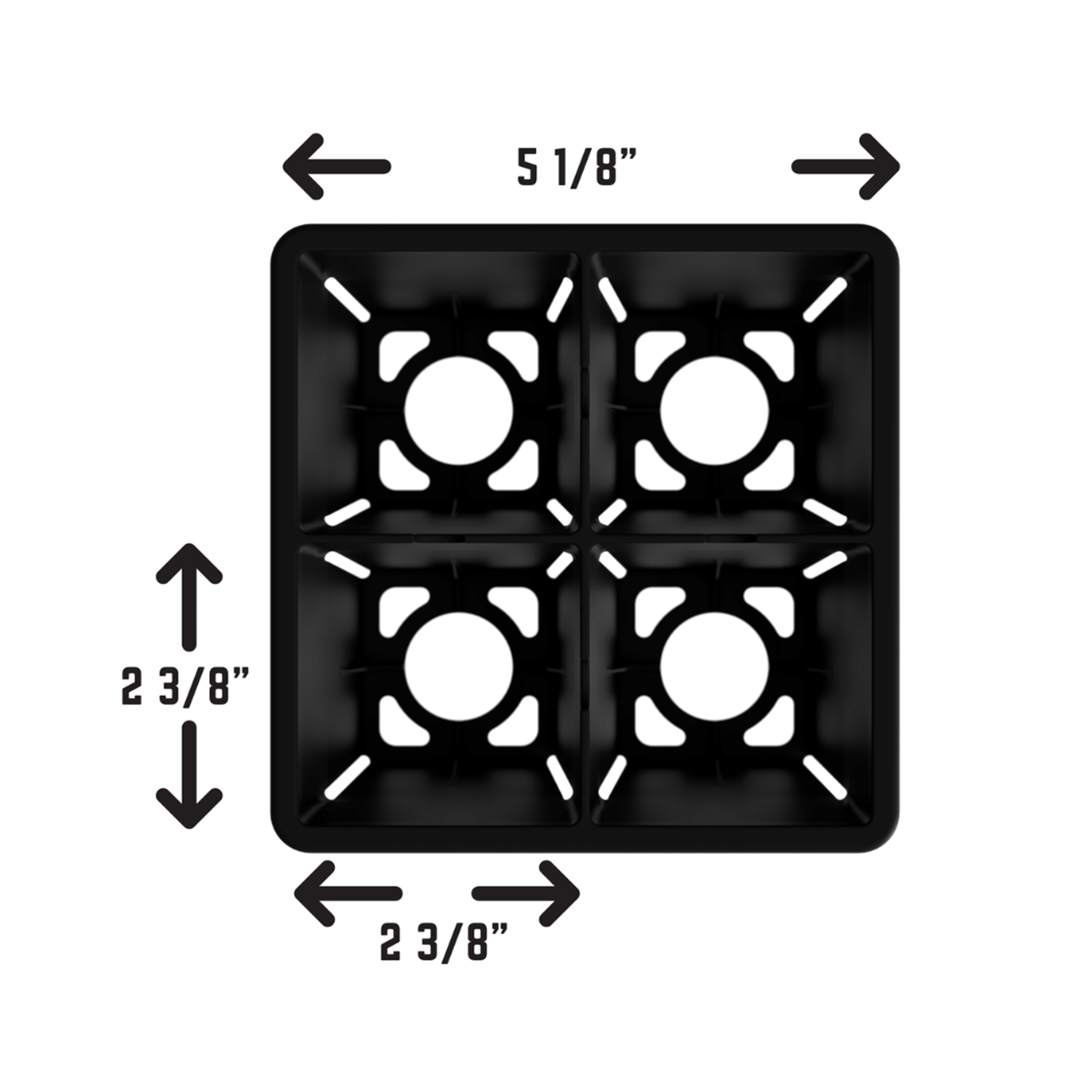 Greenhaus Gardening Seed Starting Trays 4-Cell Deep Tray for Strong Roots