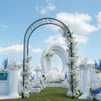 Greenhaus Gardening Metal Garden Arch Trellis for Patios and Lawns