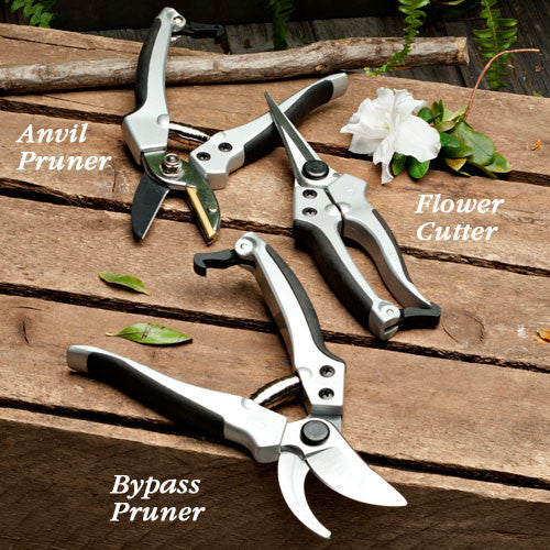 Greenhaus Gardening Spring-Loaded Pruner Set for Everyday Garden Care