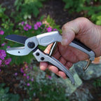 Greenhaus Gardening Coated Anvil Pruner with Spring-Loaded Snap Catch