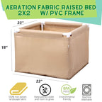 Greenhaus Gardening Portable Fabric Planter Box for Herbs Vegetables and Fruits