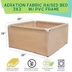 Greenhaus Gardening Portable Fabric Planter Box for Herbs Vegetables and Fruits