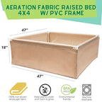 Greenhaus Gardening Portable Fabric Planter Box for Herbs Vegetables and Fruits