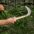 Greenhaus Gardening Long Handle Sickle for Dense Foliage and Garden Cleanup