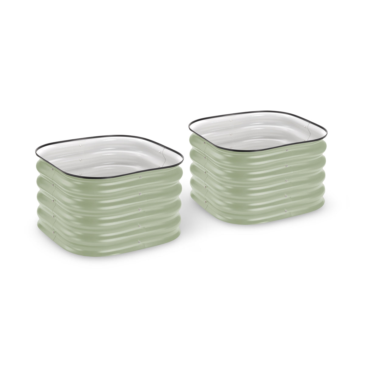 Greenhaus Gardening Modular Metal Grow Beds 2-Pack for Compact Garden Spaces