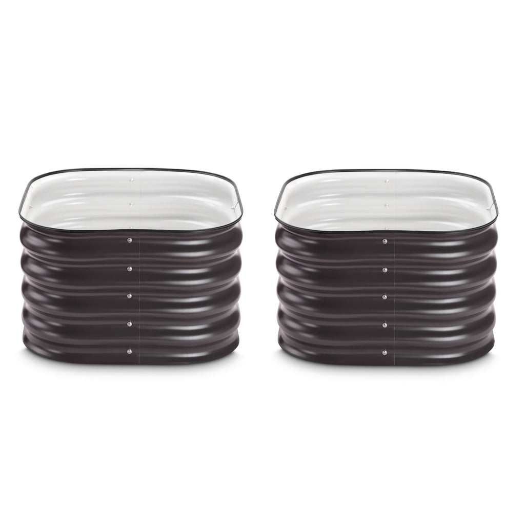 Greenhaus Gardening Modular Metal Grow Beds 2-Pack for Compact Garden Spaces