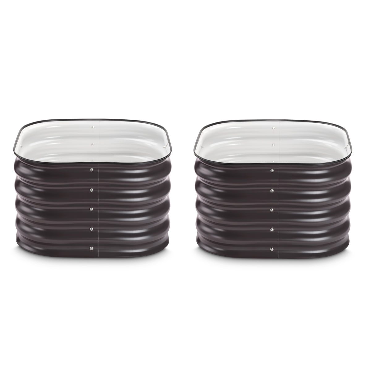 Greenhaus Gardening Modular Metal Grow Beds 2-Pack for Compact Garden Spaces