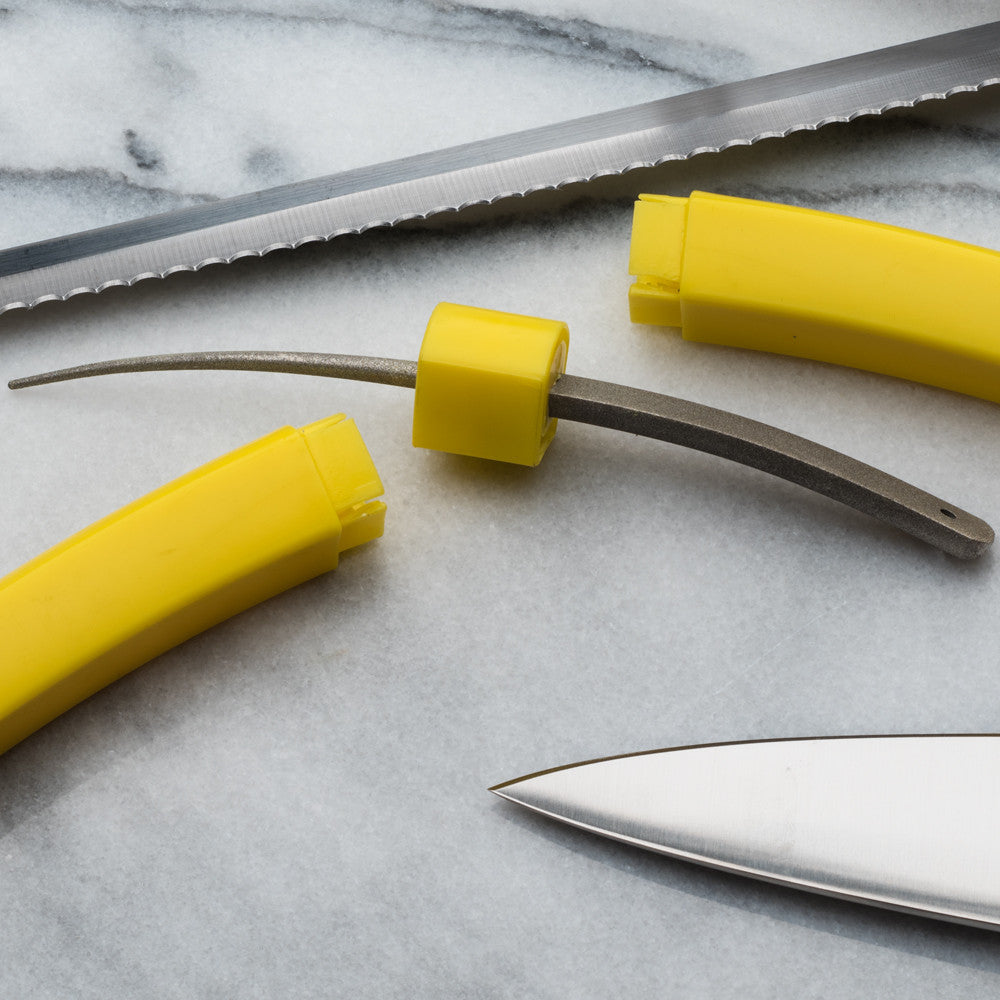 Greenhaus Gardening Compact Curved Sharpener for Tools, Knives & Burrs