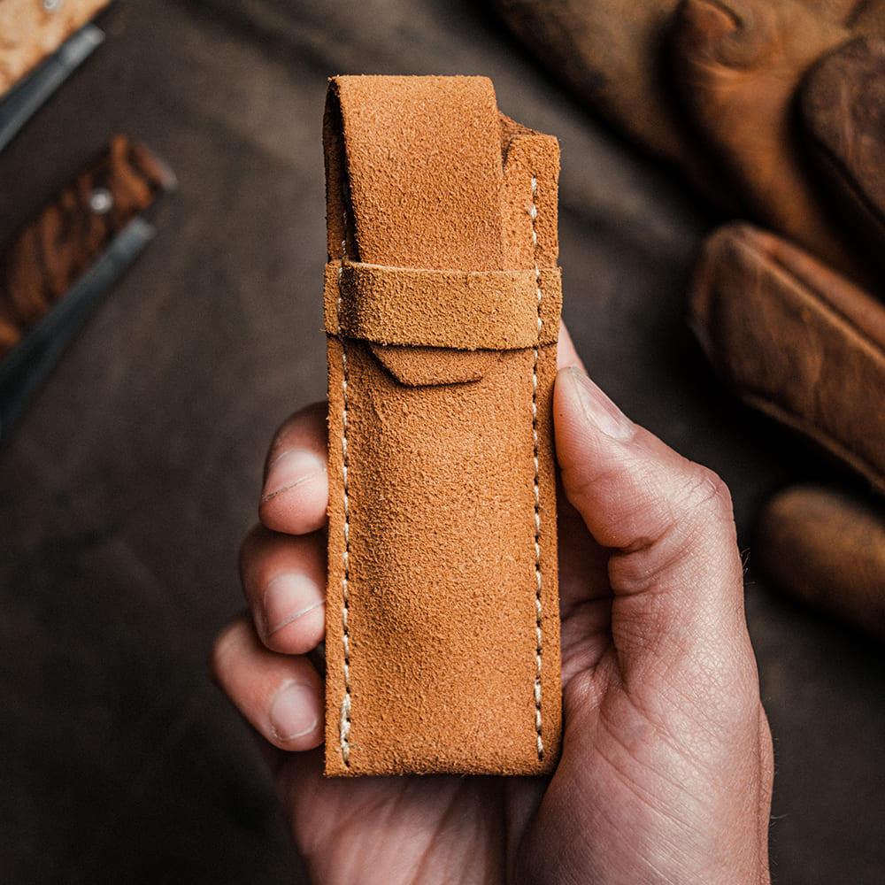 Greenhaus Gardening Pocket Knife Carry Sheath in Genuine Leather