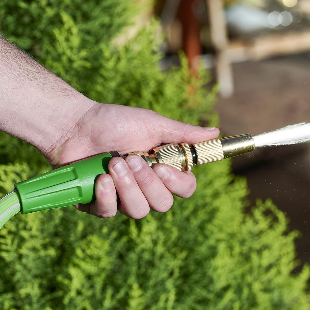 Greenhaus Gardening Heavy-Duty Brass Nozzle for Garden Hose Use