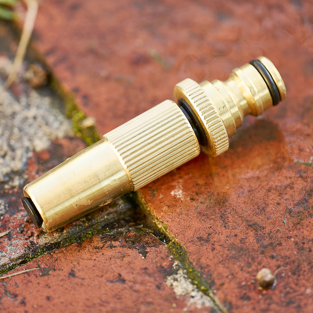 Greenhaus Gardening Heavy-Duty Brass Nozzle for Garden Hose Use