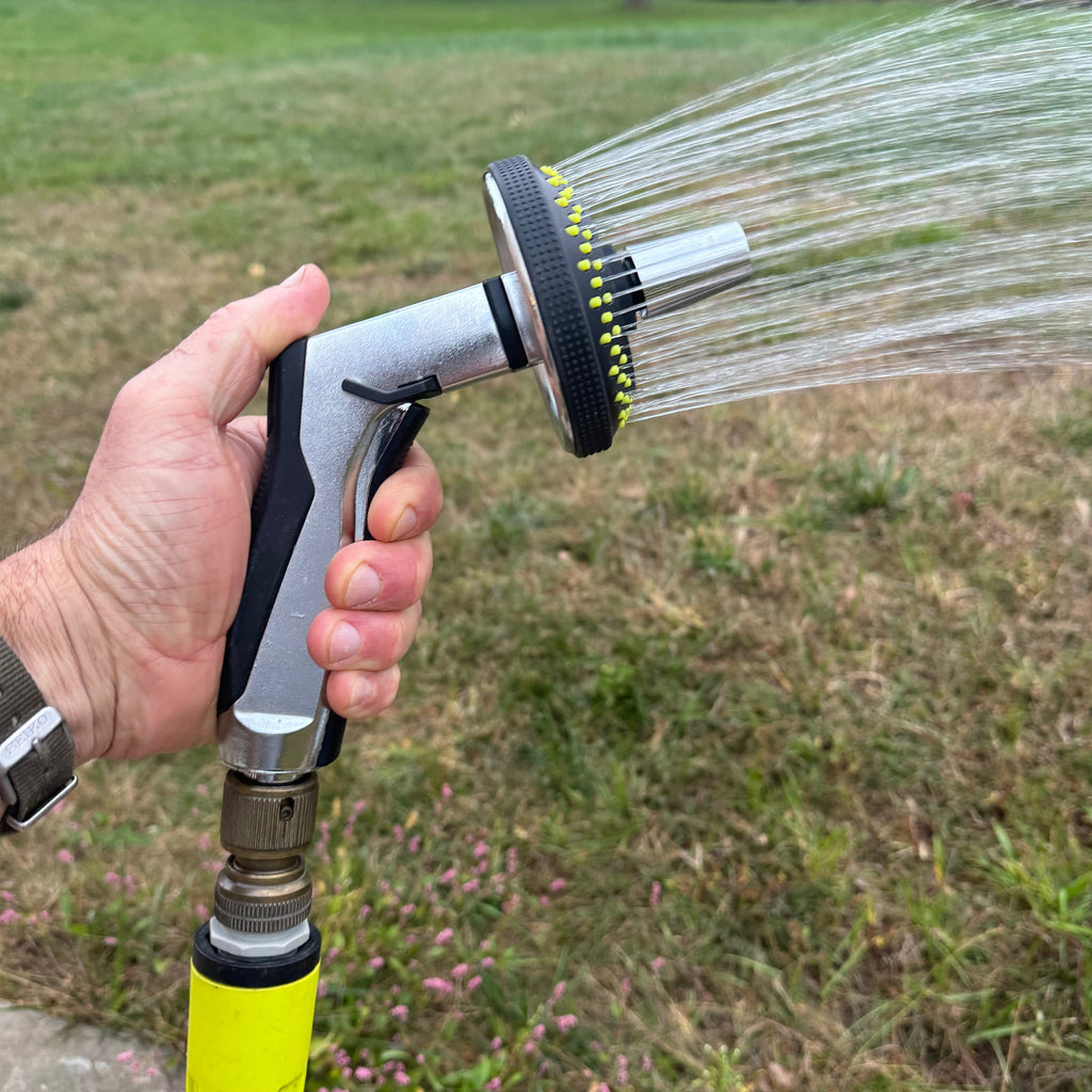 Greenhaus Gardening Dual-Spray Watering Nozzle with Locking Handle