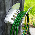 Greenhaus Gardening Hose Rack – Strong Wall Mount for Tidy Hose Storage