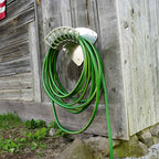 Greenhaus Gardening Hose Rack Set – Cast Metal Wall Racks for Garden Hoses