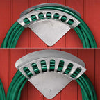 Greenhaus Gardening Cast Aluminum Hose Holder for Up to 100 ft Hoses