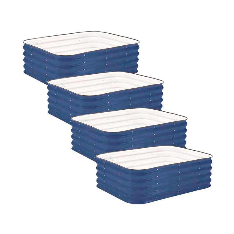 Greenhaus Gardening 4-Pack Medium Modular Metal Raised Garden Bed Kit 15" Tall