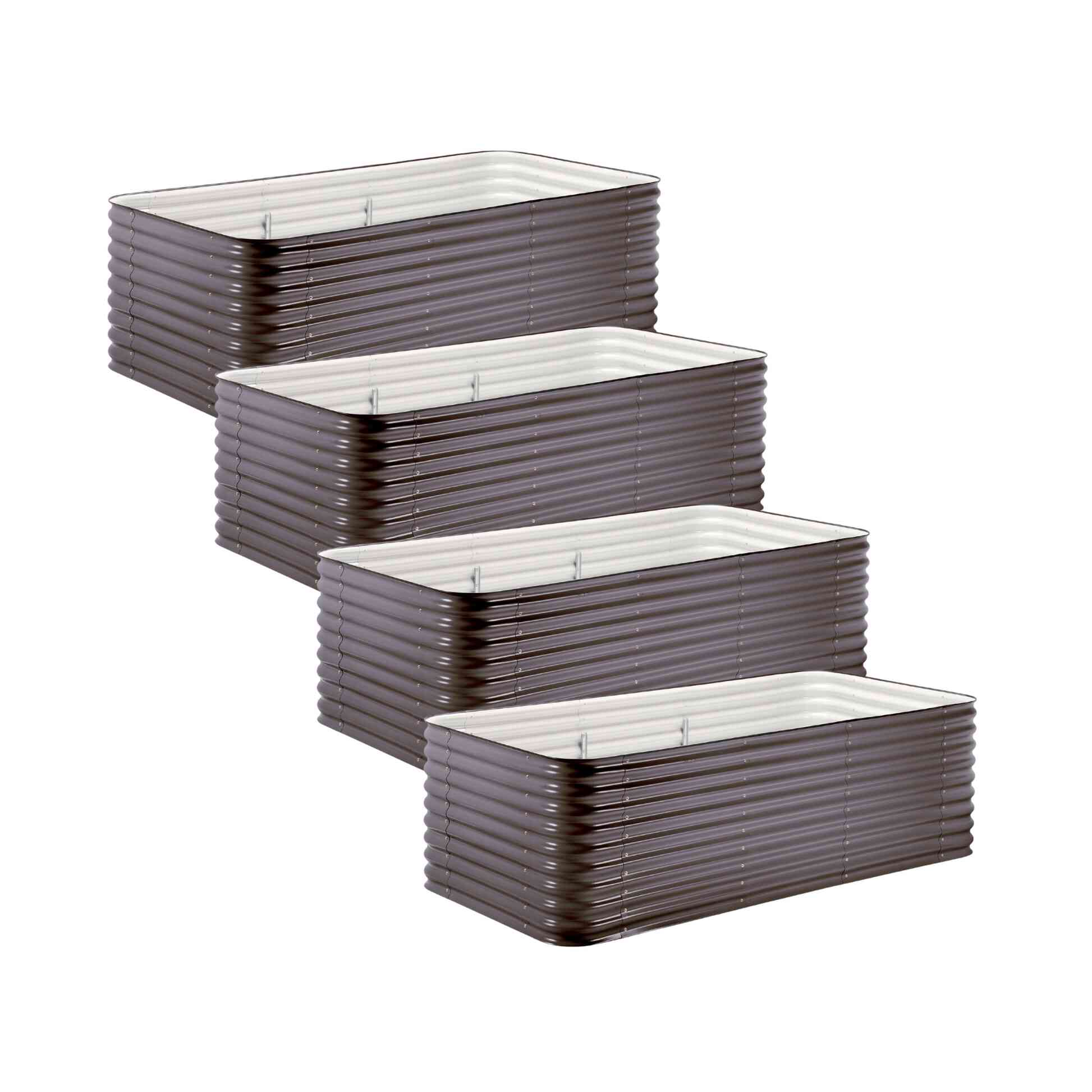Greenhaus Gardening 29" Deep Root Raised Beds 4-Pack for High Yield Gardening