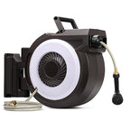 Greenhaus Gardening 100 ft Retractable Garden Hose Reel with Auto Rewind & 9-Pattern Nozzle