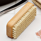 Greenhaus Gardening Wooden Cleaning Brush with Natural Fiber Bristles