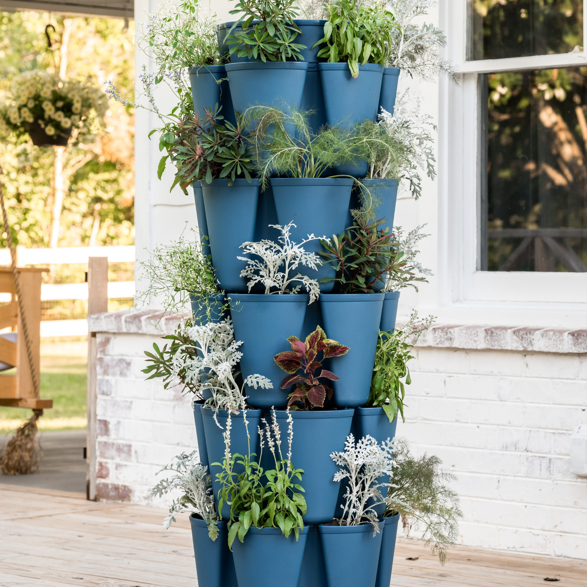 Greenhaus Gardening Vertical Planter 5-Tier Planter for Herbs Greens and Flowers