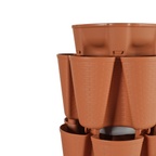 Greenhaus Gardening Vertical Planter Basketweave 5-Tier Planter for Small Gardens