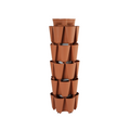 Greenhaus Gardening Vertical Planter Basketweave 5-Tier Planter for Small Gardens