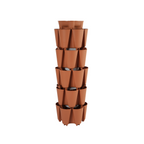Greenhaus Gardening Vertical Planter Basketweave 5-Tier Planter for Small Gardens