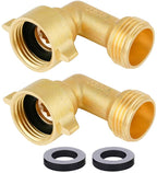 Greenhaus Gardening Brass Elbow Hose Connector for Water Flow and Hose Protection