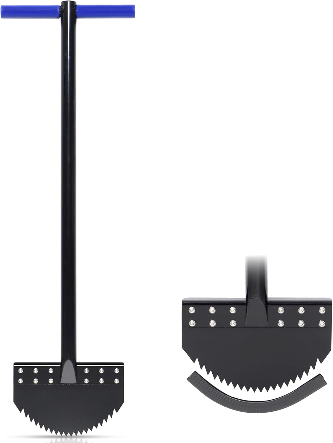 Greenhaus Gardening Heavy-Duty Half Moon Lawn Edger with Serrated Spring Steel Blade