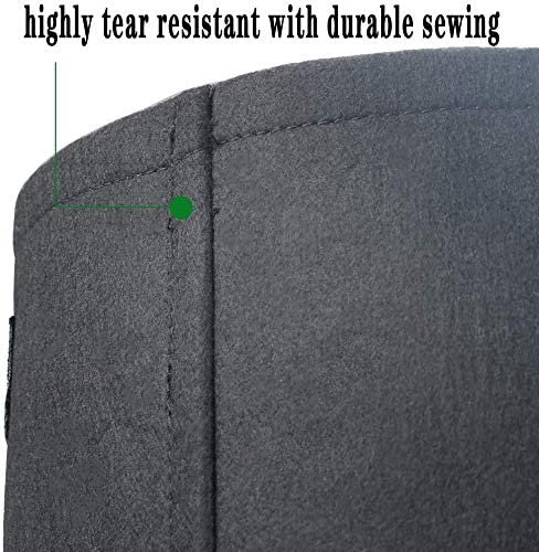 Greenhaus Gardening Black Non-Woven Grow Bags with Harvest Access Window