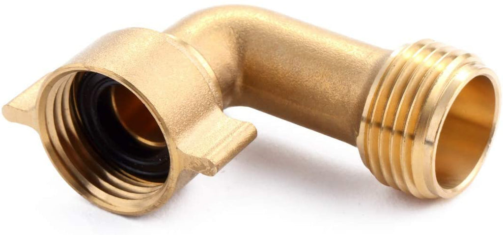 Greenhaus Gardening Brass Elbow Hose Connector for Water Flow and Hose Protection