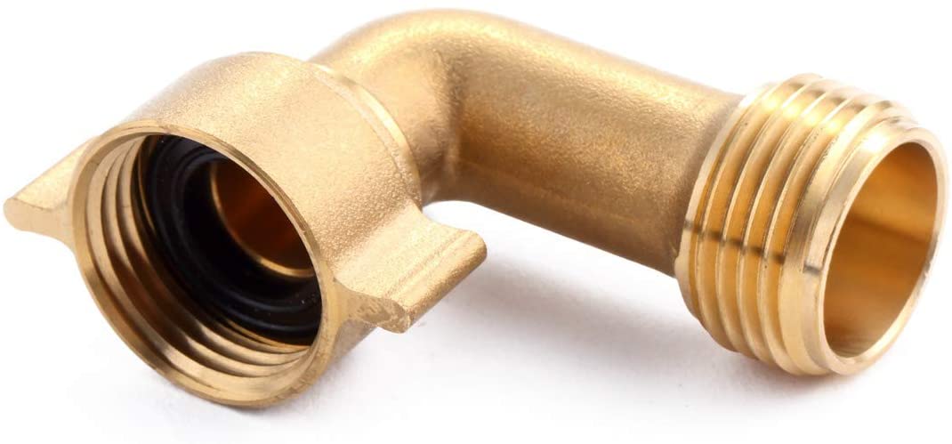 Greenhaus Gardening 90 Degree Hose Elbow Adapter with Male to Female Connection