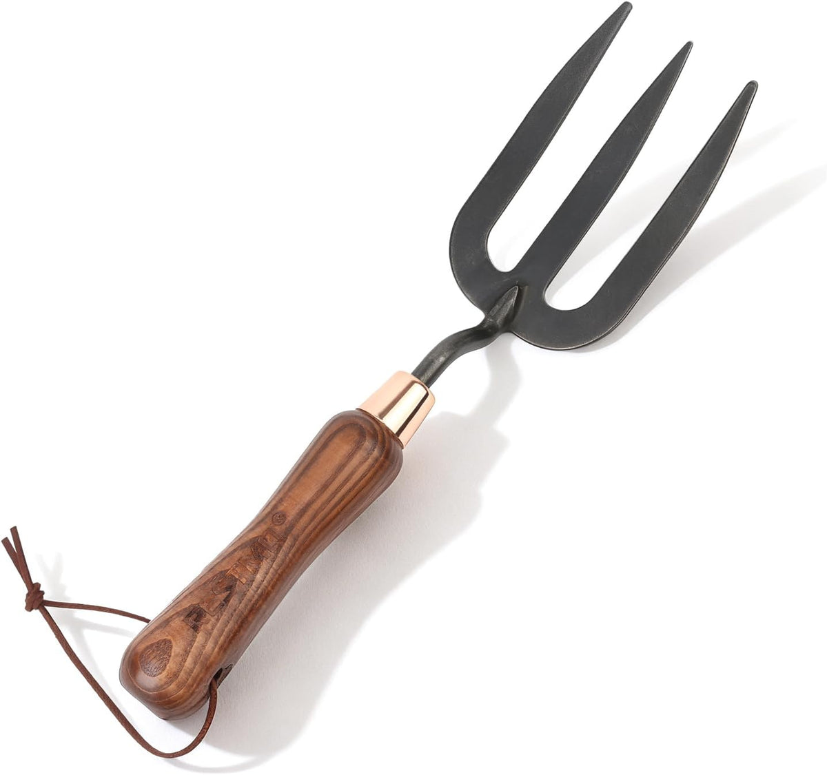 Greenhaus Gardening Premium 3-Piece Carbon Steel Garden Tool Set with Wooden Handles